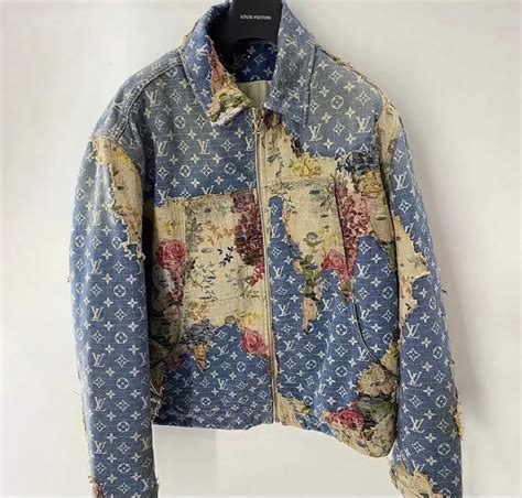 lv destroyed denim jacket